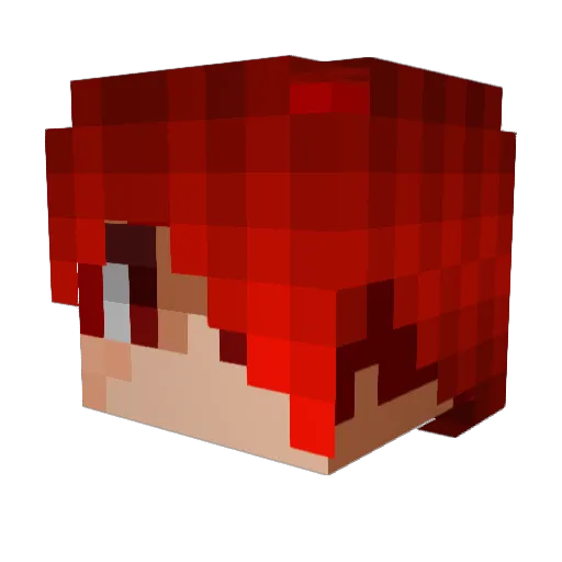 _Yami_ Minecraft avatar head, 3D render