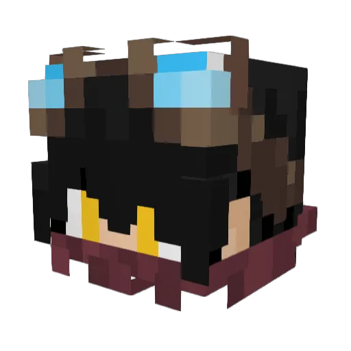 _YanQi_ Minecraft avatar head, 3D render