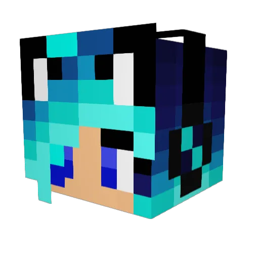 _Yana___ Minecraft avatar head, 3D render