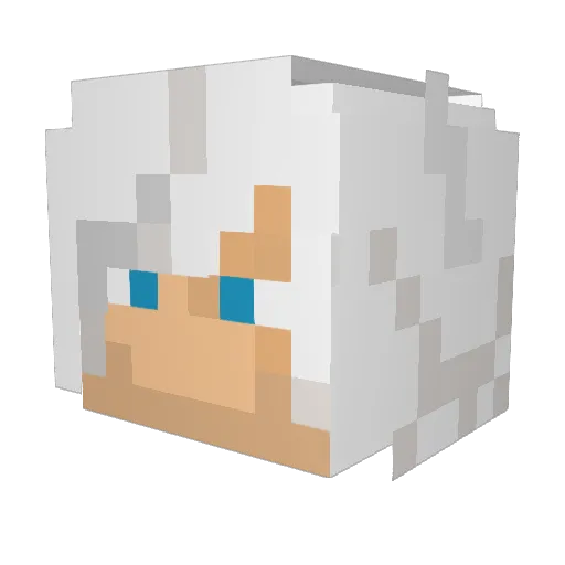 _Yanfeng Minecraft avatar head, 3D render