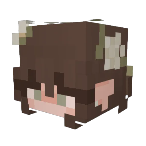 _Yara Minecraft avatar head, 3D render