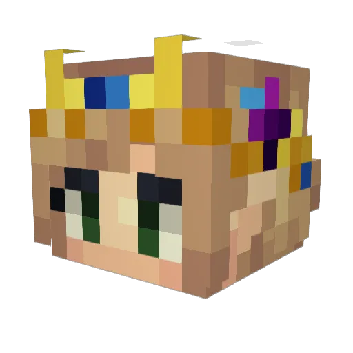 _YarikYT_ Minecraft avatar head, 3D render