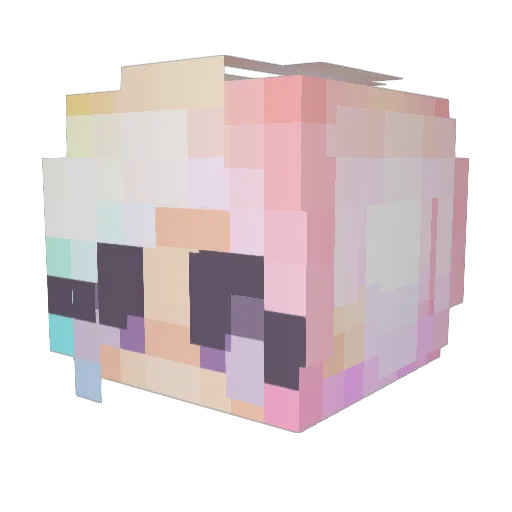 _Yatey Minecraft avatar head, 3D render