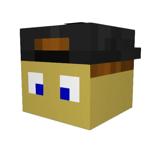 _Yeezyboost_ Minecraft avatar head, 3D render