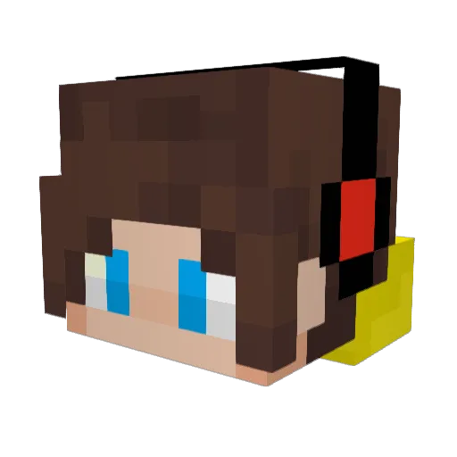 _YellowPlayz_ Minecraft avatar head, 3D render