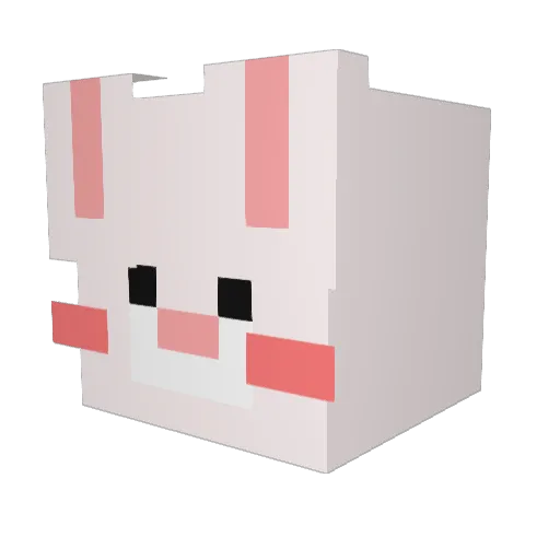 _Yeonjin Minecraft avatar head, 3D render