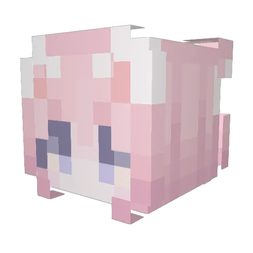 _YiMin_ Minecraft avatar head, 3D render