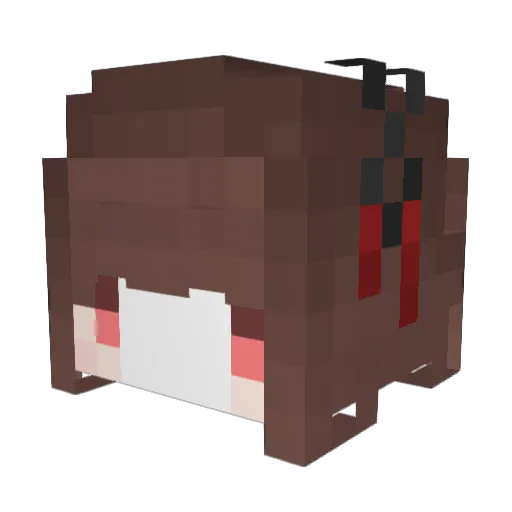 _YihaN_ Minecraft avatar head, 3D render