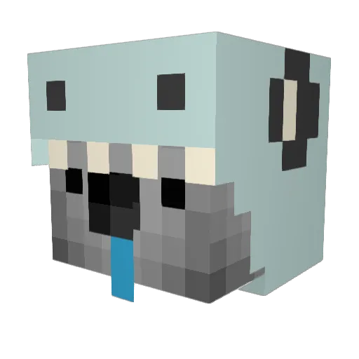 _YiiiChen_ Minecraft avatar head, 3D render