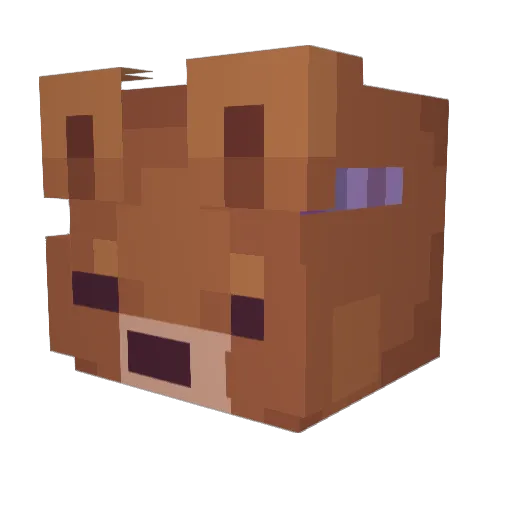 _Yiwol Minecraft avatar head, 3D render
