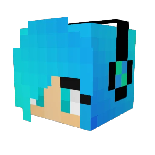_Yodette_ Minecraft avatar head, 3D render