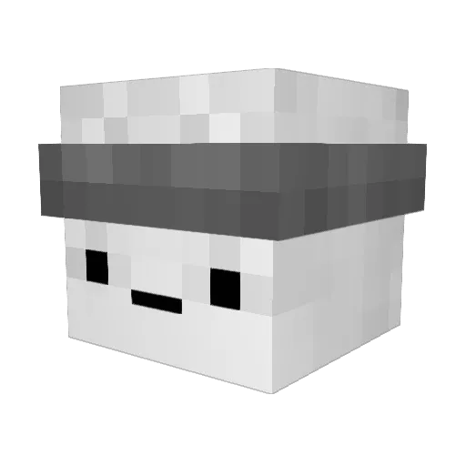 _Yoroshi_ Minecraft avatar head, 3D render