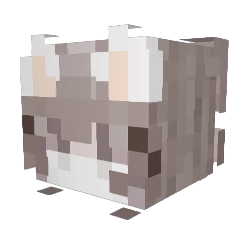 _Youke Minecraft avatar head, 3D render