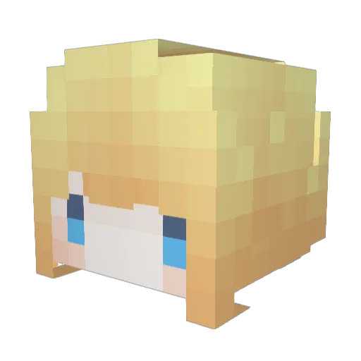 _YuSyuan Minecraft avatar head, 3D render