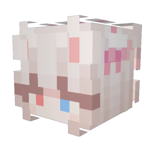_YuTw Minecraft avatar head, 3D render