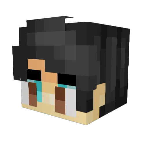 _Yuen_ Minecraft avatar head, 3D render