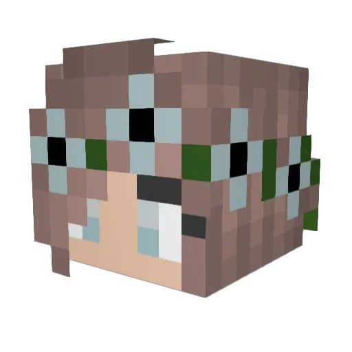 _Yui___ Minecraft avatar head, 3D render