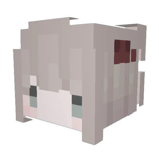 _Yuk1 Minecraft avatar head, 3D render