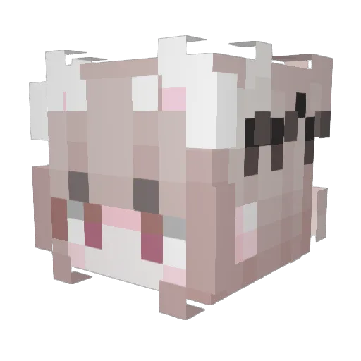 _Yuki7_ Minecraft avatar head, 3D render