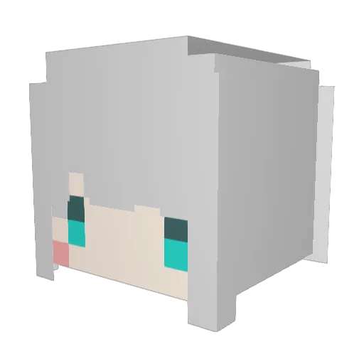 _Yuki_TW Minecraft avatar head, 3D render