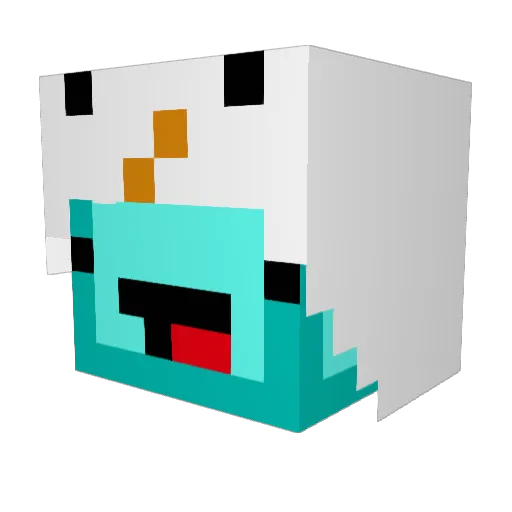 _Yukidama_ Minecraft avatar head, 3D render