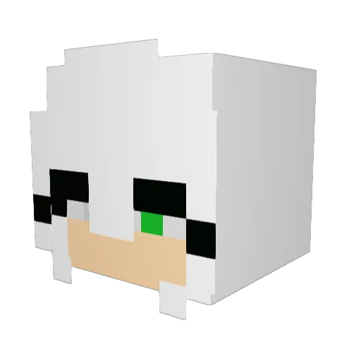 _Yukie_ Minecraft avatar head, 3D render