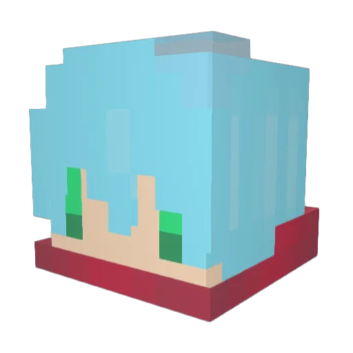 _Yukiharu Minecraft avatar head, 3D render