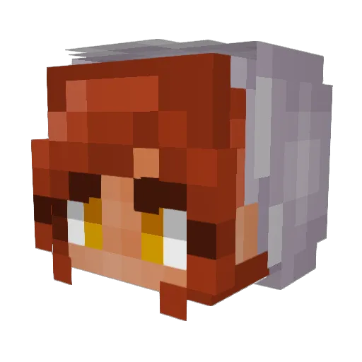 _Yukimarua_ Minecraft avatar head, 3D render