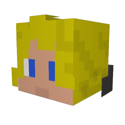 _Yukine_ Minecraft avatar head, 3D render