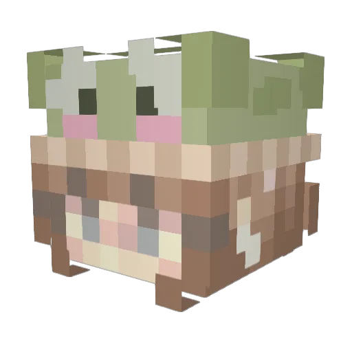 _YukyPeach_ Minecraft avatar head, 3D render