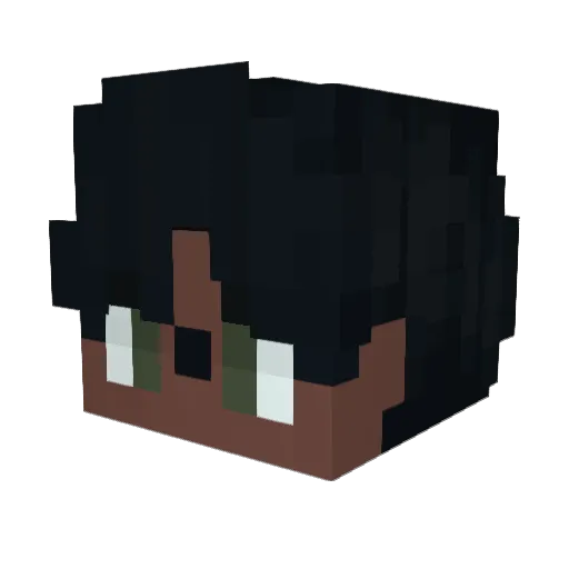 _Yun0 Minecraft avatar head, 3D render