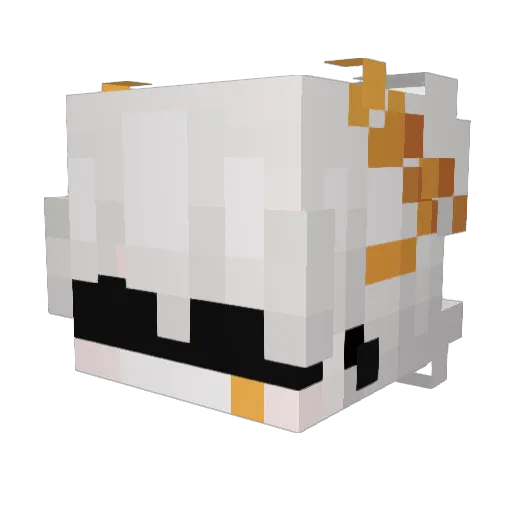 _Yuna_4 Minecraft avatar head, 3D render
