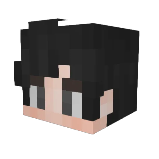 _YuriKim_ Minecraft avatar head, 3D render