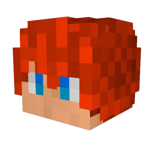 _YuukiKun_ Minecraft avatar head, 3D render