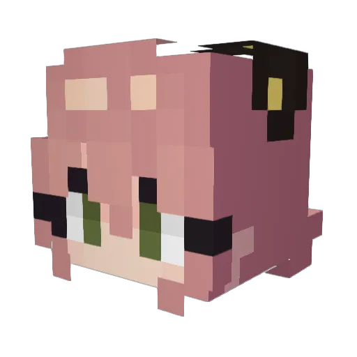 _Yuuovo_ Minecraft avatar head, 3D render