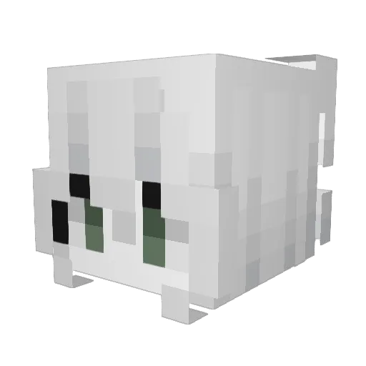 _Yux1n Minecraft avatar head, 3D render