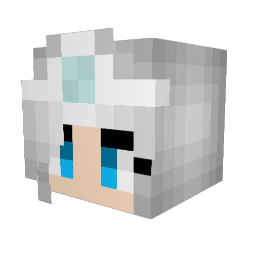 _Yuyun_ Minecraft avatar head, 3D render