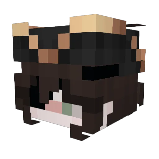 _Yvette__ Minecraft avatar head, 3D render