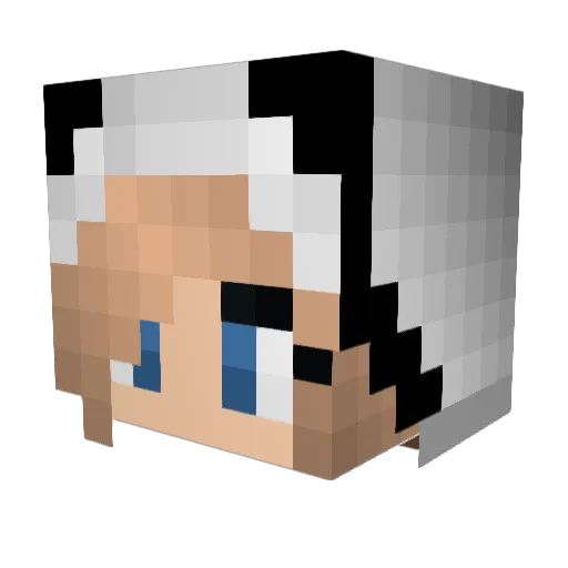 _Yvonny_ Minecraft avatar head, 3D render