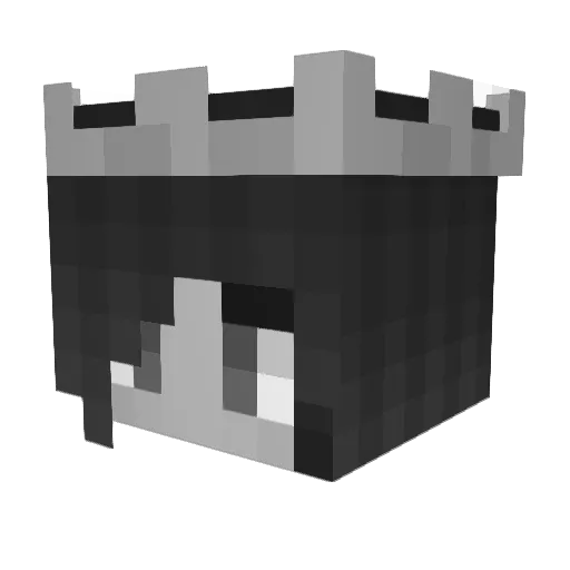_Yx Minecraft avatar head, 3D render