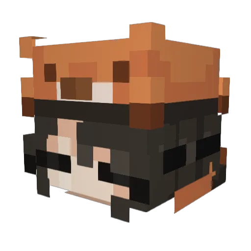 _ZERO_4 Minecraft avatar head, 3D render