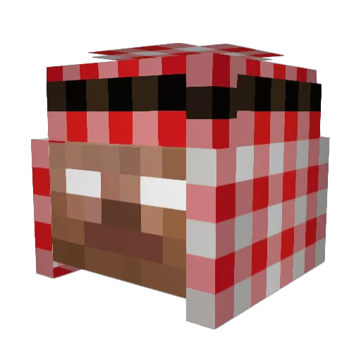 _ZMX_ Minecraft avatar head, 3D render