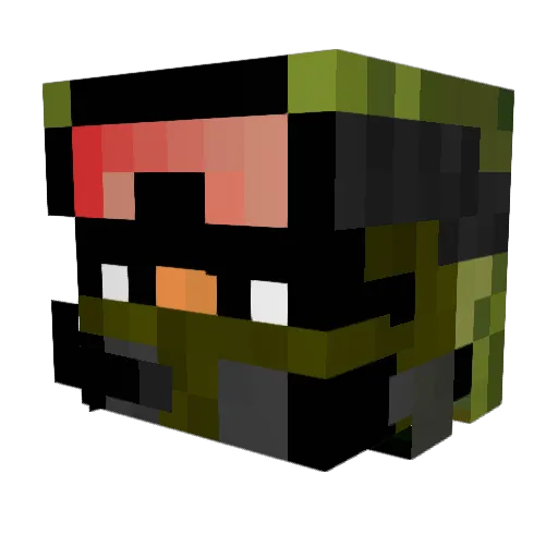 _ZO3N_ Minecraft avatar head, 3D render