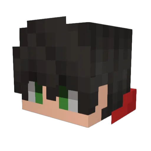 _ZUKI Minecraft avatar head, 3D render