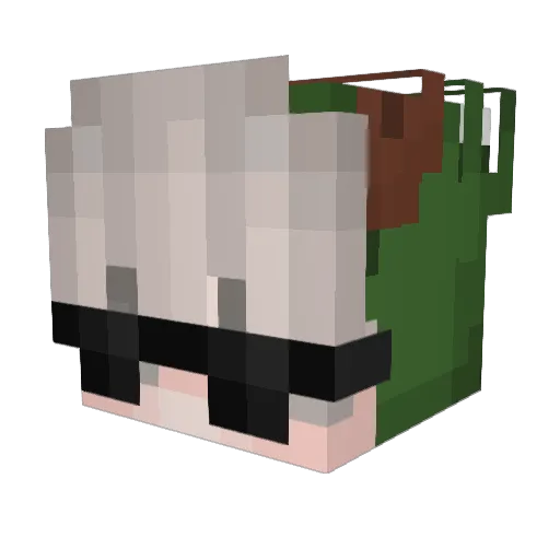 _ZaD Minecraft avatar head, 3D render