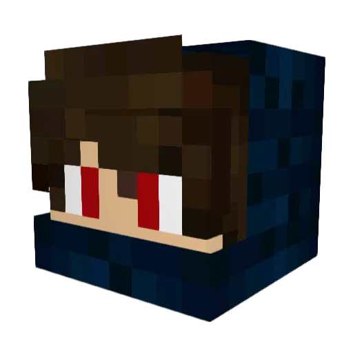 _Zack02 Minecraft avatar head, 3D render