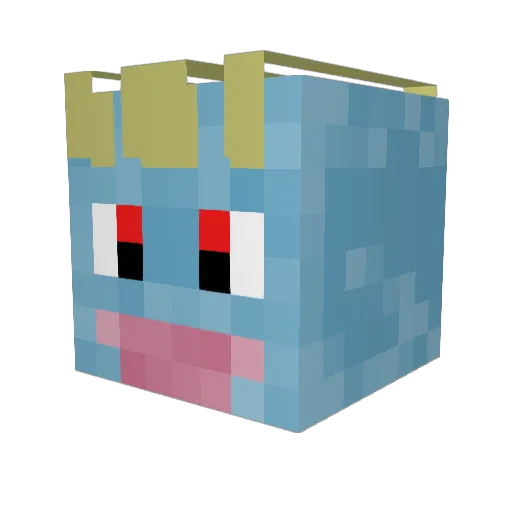 _Zacny_ Minecraft avatar head, 3D render