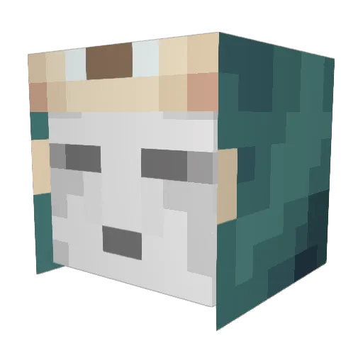 _Zaeda_ Minecraft avatar head, 3D render