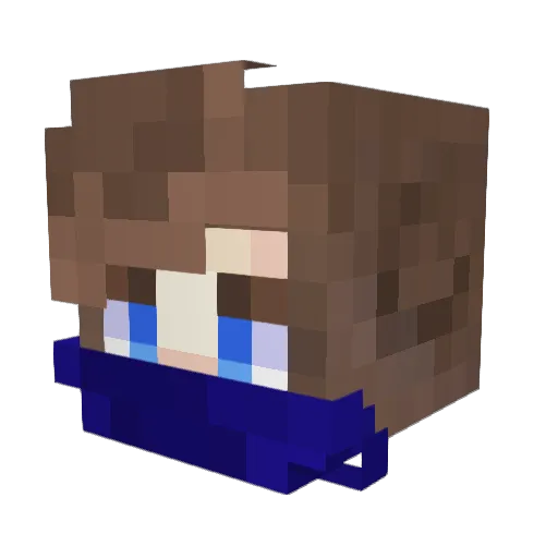 _Zahuz_Boom Minecraft avatar head, 3D render