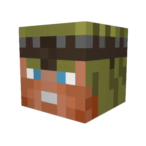 _Zaxus_ Minecraft avatar head, 3D render